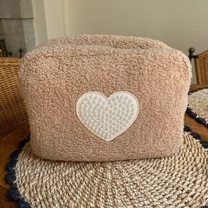 Stoney Clover Lane- Teddy Large Pouch with beaded heart